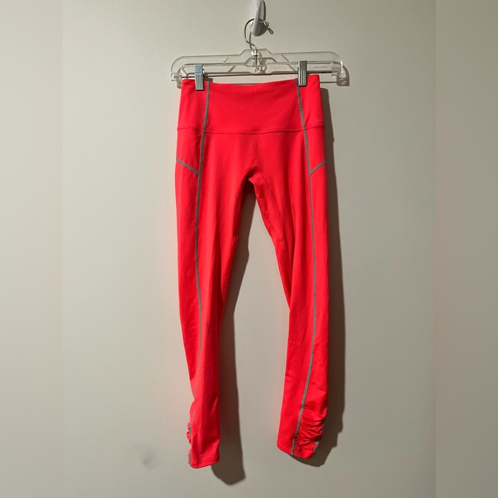Free People Movement coral hot pink leggings XS - Host Pick. NWOT - Picture 2 of 14